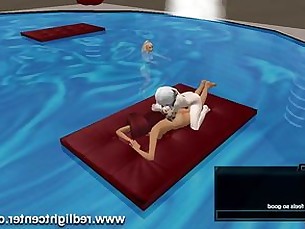 Threesom 3D Virtual Sex Pool Party